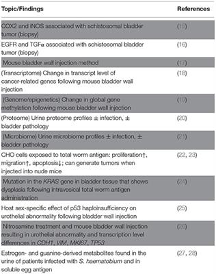 Understanding Urogenital Schistosomiasis-Related Bladder Cancer: An Update